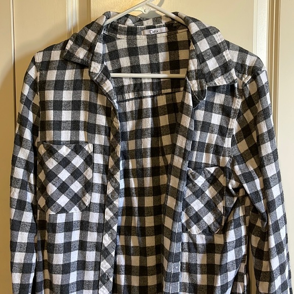 Gray & white flannel, size medium! - Picture 1 of 5